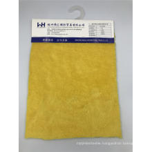 Knitted Velvet Fabric Width 160cm 100T Yellow Fabrics